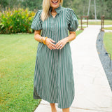 Evergreen Avenue Dress, Hunter Green