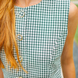 Market Day Romper, Hunter Green