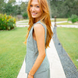 Market Day Romper, Hunter Green