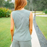 Market Day Romper, Hunter Green