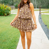 Wildflower Whimsey Dress, Brown Multi