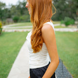 Roman Knit Top, Cream
