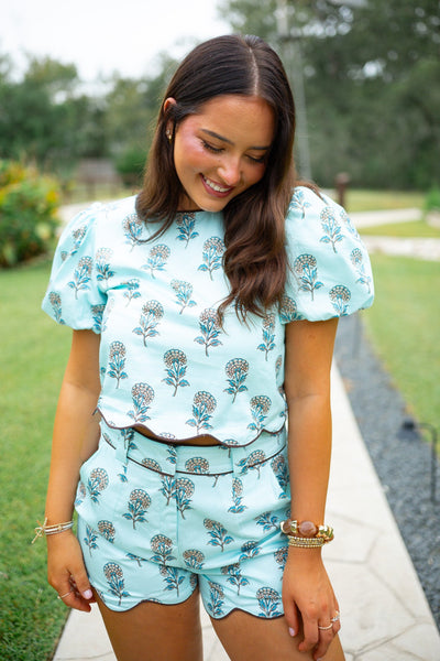 Chasing Cloud Nine Top, Blue
