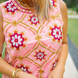 Marigold Mosaic Dress, Pink