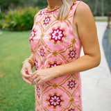 Marigold Mosaic Dress, Pink