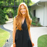 Gianna Sleeveless Blazer Mini Dress, Black