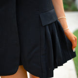 Gianna Sleeveless Blazer Mini Dress, Black