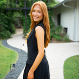 Gianna Sleeveless Blazer Mini Dress, Black