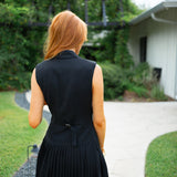 Gianna Sleeveless Blazer Mini Dress, Black