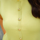 Polished Poise Top, Chartreuse