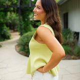 Polished Poise Top, Chartreuse