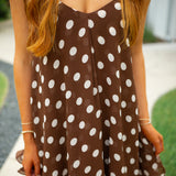 Dot Your Calendar Dress, Brown/Off White