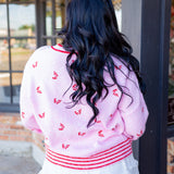 Ho Ho Ho Relaxed Sweater, Blush