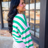 Ho Ho Ho Scallop Trim Sweater, Green