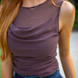 Roman Knit Top, Walnut