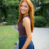 Roman Knit Top, Walnut