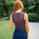 Roman Knit Top, Walnut