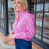 Holly Ruffle Blouse, Pink