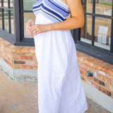 Crochet Mixed Dress, Ocean Blue