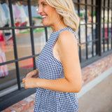 Sunny Stride Stroll Top, Navy