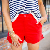Side Slit Tennis Short, Scarlet Sand
