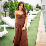 La Dolce Midi Dress, Brown