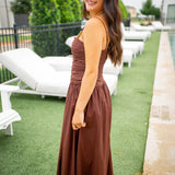 La Dolce Midi Dress, Brown