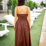 La Dolce Midi Dress, Brown