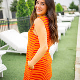 Orange You Glad Dress, Sunkist/Pink