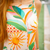 Zaraya Romper, Ivory/Multi