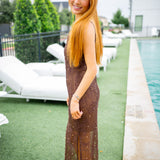 Maureen Midi Dress, Chicory Coffee