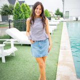 Sunfaded Top, Black & White Combo