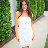 Floral Forecast Mini Dress, Off White