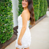 Floral Forecast Mini Dress, Off White