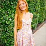Isha Dress, Pink Lilac Floral