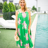 Cabana Bloom Dress, Green