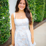 Frosty Fizz Mini Dress, Light Blue