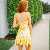 Paloma Dress, Tangerine Floral