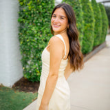 Picket Fence Dress, Yellow