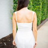Picket Fence Dress, White