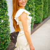 Sunny Ruffle Mini Dress, Butter Yellow