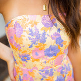 Petaled Prosecco Dress, Yellow Multi