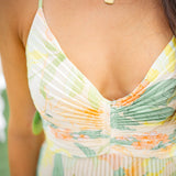 Blythe Dress, Green Peach Tropic