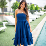 Bisou Dress, Soft Indigo