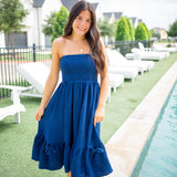 Bisou Dress, Soft Indigo
