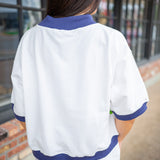 Around Town Top, Off White/Navy