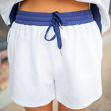 Around Town Shorts, Off White/Navy