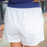 Around Town Shorts, Off White/Navy