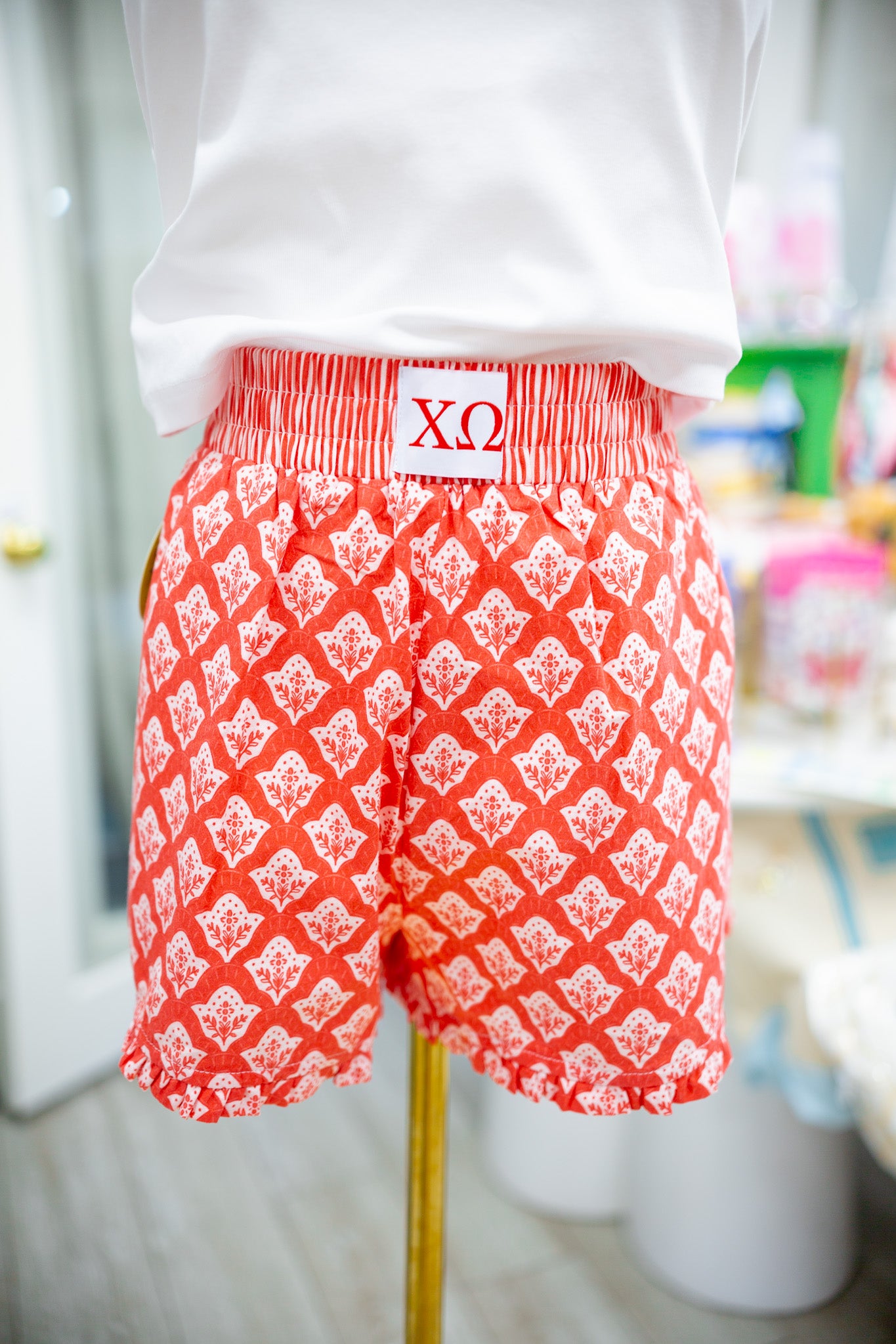 Sorority Scallop Ruffle Shorts