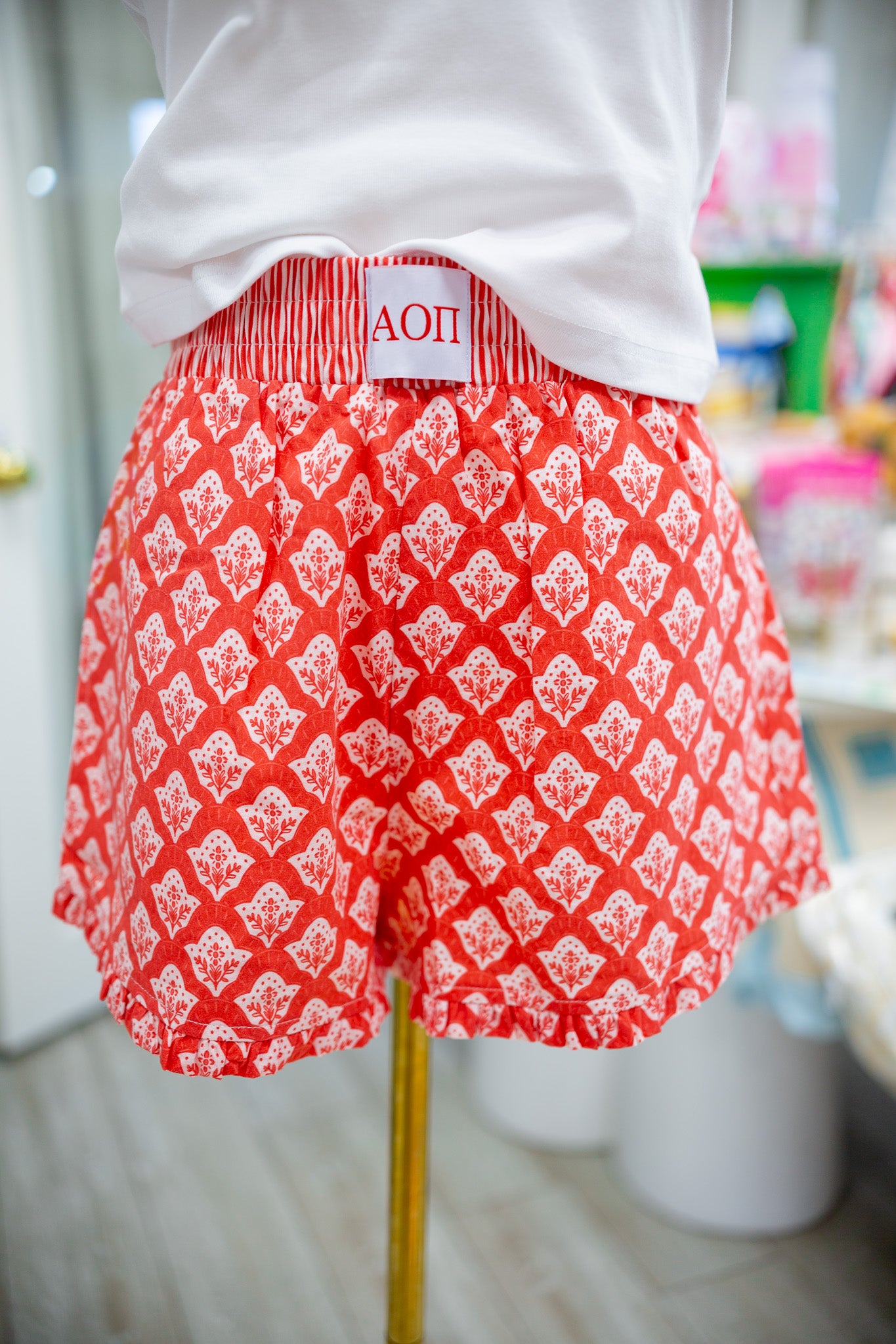 Sorority Scallop Ruffle Shorts